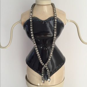 Faux diamond necklace